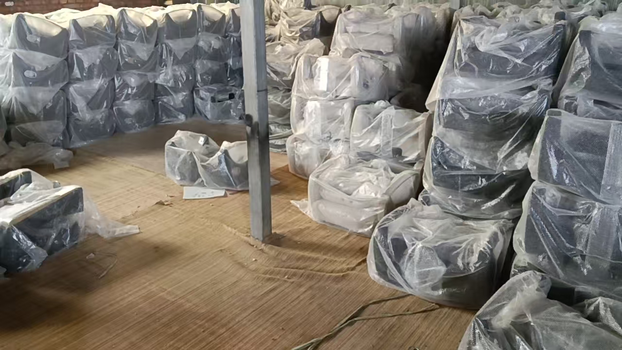Salon chair production and packed inventory
