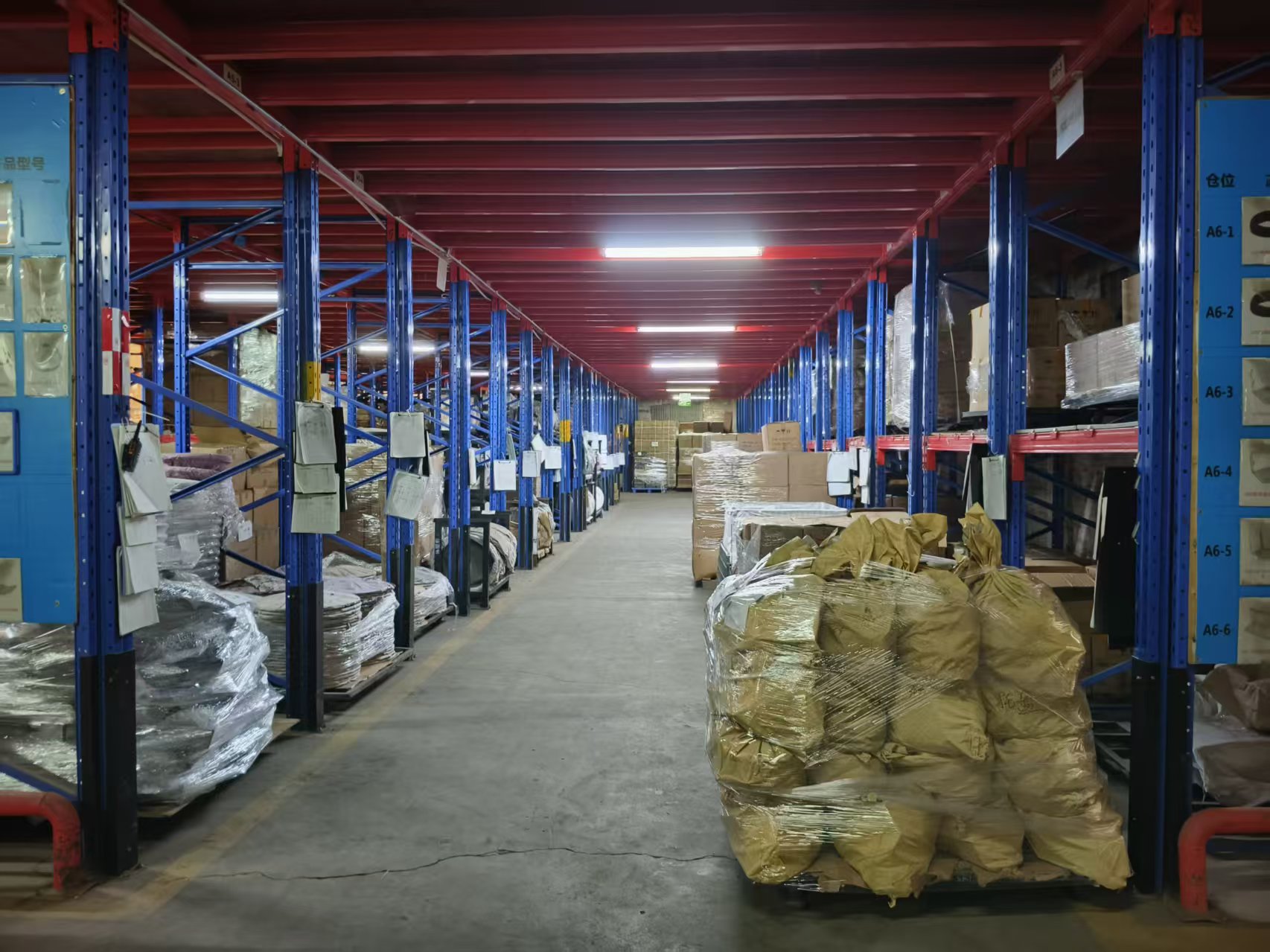 Warehouse storage for bulk salon chair orders
